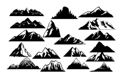 Mountain Clipart, Mountain Silhouette, Mountain Svg, Silhouette Cut Files,  Mountain Vector, Mountain Digital SVG DXF ai png Buy 2 Get 1 FREE