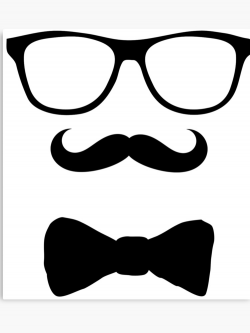 Mustache Glasses Bow Tie | Canvas Print