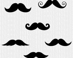 Mustache clip art | Etsy