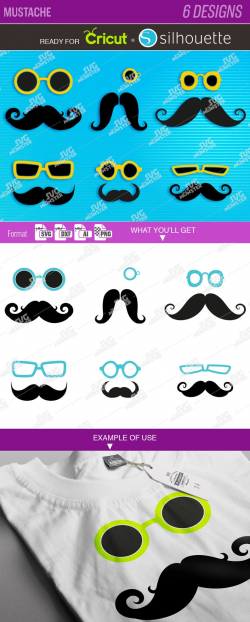 MUSTACHE svg Monogram frame HIPSTER clipart download dxf for cricut and  Silhouette diy clipart clip art 116