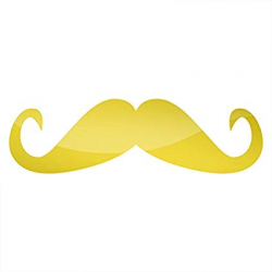 Amazon.com: RDW Metallic Mustache Sticker Die Cut #1 - Gold ...