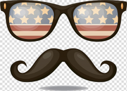 Flag of the United States Sunglasses, Retro beard ...