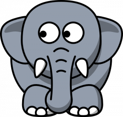 Elephant Looking Left Clip Art at Clker.com - vector clip art online ...