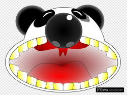 Wide Open Panda Mouth Clip art, Icon and SVG - SVG Clipart