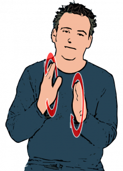 Sign Language Description: Both open hands with palms facing each ...