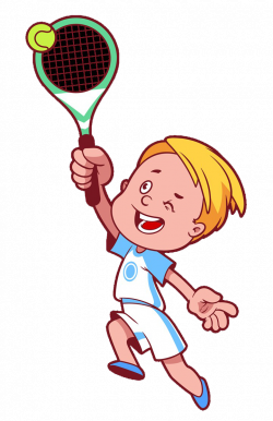 Play Tennis Cartoon Clip art - Cartoon boy playing tennis 720*1113 ...