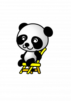 Clipart - chair,panda