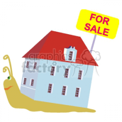 Home sales moving like a snail clipart. Royalty-free clipart # 161790