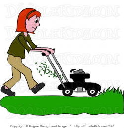 Clipart Illustration of a Big Bear Driving A Red Riding Lawn ...