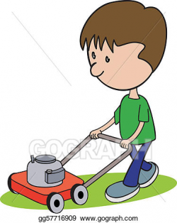 Vector Art - Mowing. Clipart Drawing gg57716909 - GoGraph