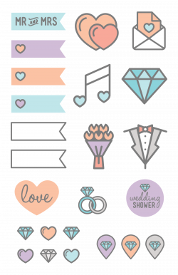 Check Out These CUTE Print + Cut Wedding Planning Stickers!