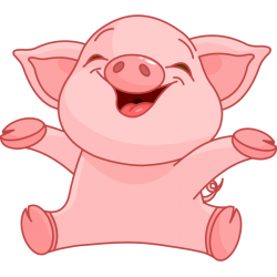Happy Piggy | Animal Icons | Pig art, Baby pigs, Happy pig