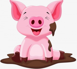 Sitting In The Mud Of The Pig PNG, Clipart, Cartoon, Cartoon ...