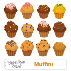 Muffin Clipart Muffins clipart Cupcake SVG Muffin Digital