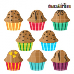 Muffins Clip Art - Great for Art Class Projects!