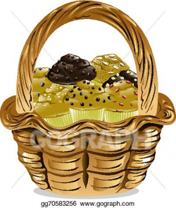 EPS Illustration - Muffin basket. Vector Clipart gg70583256 ...
