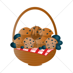 Blueberry Muffin Basket · GL Stock Images