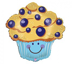 Blueberry cupcake Muffin Birthday party supplies mylar balloon supershape