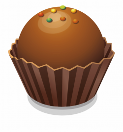 Muffin Clipart Brown Food - Cupcake, Transparent Png ...