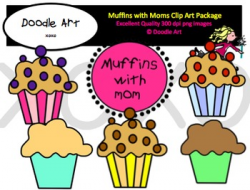 Muffins with Moms Clipart Pack