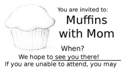 Muffins with Mom invitation