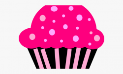 Muffin Clipart Pink - Pink And Black Cupcake #217226 - Free ...