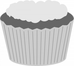Grayscale Cupcake Clip Art at Clker.com - vector clip art online ...