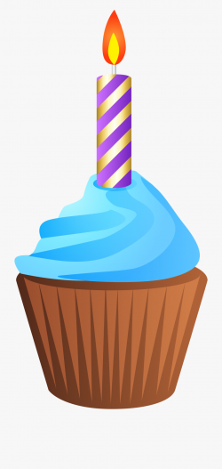 Birthday Muffin With Candle Transparent Png Clip Art ...