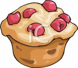 A Cherry Muffin - Clipart