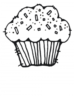 Download muffin coloring page clipart Cupcake American ...