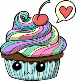 cute cartoon cupcakes | Rainbow cupcake by ~ Hidden-Rainbows ...