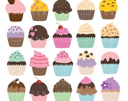 Cupcakes clipart | Etsy