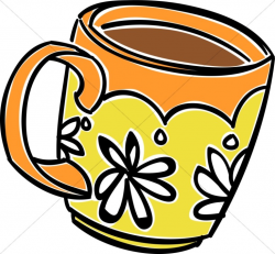 Fun Daisy Coffee Mug | Coffee Hour Clipart