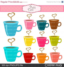 ON SALE coffee mug clip art - INSTANT Download Digital clip art, cafe clip  art, mocha clipart, latte clipart, cappuccino, coffee cup clip ar