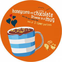Honeycomb and Chocolate Brownie Mug Cake - Happy Baker's Box
