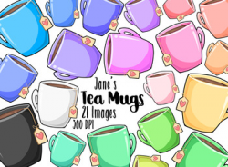 Kawaii Tea Mugs Clipart
