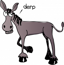 Donkey Derpy Cartoon Mule Derp PNG Image - Picpng