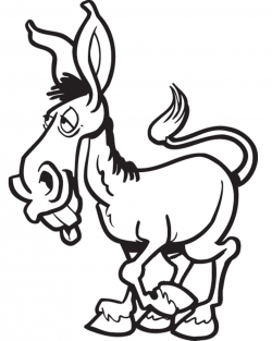 Donkey Clipart Black And White | Free download best Donkey ...