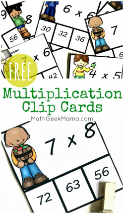 Low-Prep Multiplication Facts Practice: FREE Clip Cards ...