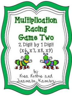 Multiplication Center Game Caterpillars~2 Digit by 1 Digit ...
