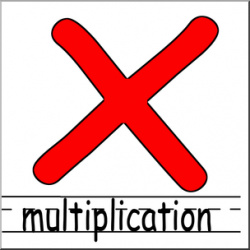 Clip Art: Math Symbols: Set 2: Multiplication Color Labeled ...