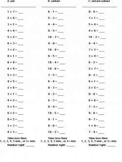 Addition And Subtraction Test Worksheets for all | Download and ...