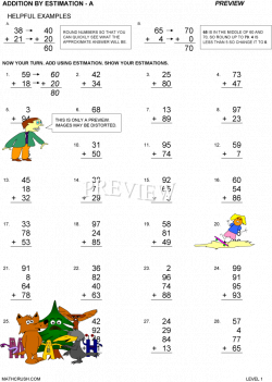 Collection of Estimation of multiplication worksheets | Download ...