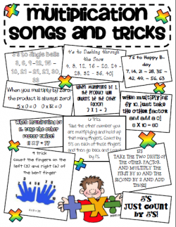 Ginger Snaps: Multiplication Tricks Sheet!!
