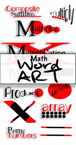 Math Clip Art: Multiplication Word Art: 300dpi | Math ...