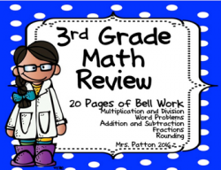 3rd Grade Daily Math Review: Fractions, Multiplication - Common Core Aligned