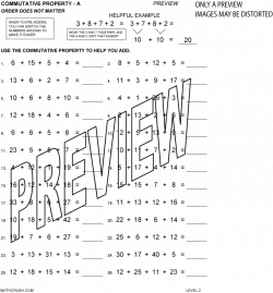 Collection of Math worksheets commutative property | Download them ...