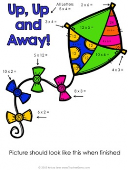 Summer Color by Number Multiplication and Division Facts 0 ...