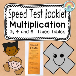 Multiplication facts Speed Test Booklet - 3,4,6