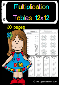 Multiplication tables 12x12 Maths - 20+ printables ...